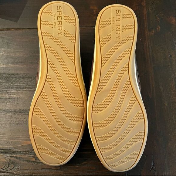 SPERRY Top-sider Two-tone Brown Leather size 7.5M - Picture 4 of 7